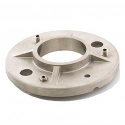 Weldable Floor Mounted Base Plate 42.4mm x 2.0mm 316 Satin