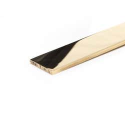 9.5mm x 3.2mm (3/8" x 1/8") Bright Polished Brass Flat