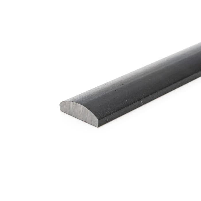 40mm x 12mm Convex Flat Mild Steel Half Round Moulding
