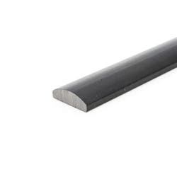 40mm x 12mm Convex Flat Mild Steel Half Round Moulding