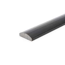 50.8mm x 12.7mm (2" x 1/2") Convex Flat Mild Steel Half Round Moulding