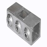 Tube Clamps - SQUARE Clamp 119 40mm 2 SOCKET CROSS