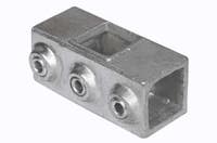 Tube Clamps - SQUARE Clamp 119 40mm 2 SOCKET CROSS
