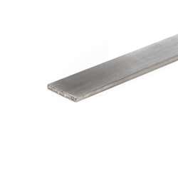  19mm x 3.2mm (3/4" x 1/8") Brushed Aluminium Flat Bar