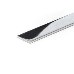  19mm x 3.2mm (3/4" x 1/8") Bright Polished Aluminium Flat Bar
