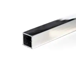 38.1mm x 38.1mm x 1.6mm(1.1/2" x 1.1/2" x 16swg) Bright Polished Aluminium Box Section