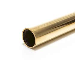  38.1mm x 1.6mm (1.1/2" x 16swg) Bright Polished Brass Tube
