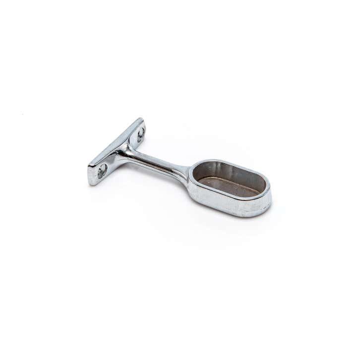 Oval tube and rail fittings 30mm x 15mm Oval End Bracket
