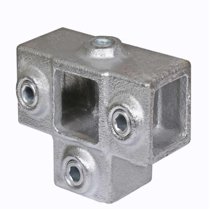 Tube Clamps - SQUARE Clamp 176 40mm 3 WAY OUTLET TEE