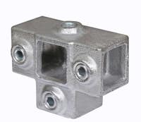 Tube Clamps - SQUARE Clamp 176 40mm 3 WAY OUTLET TEE