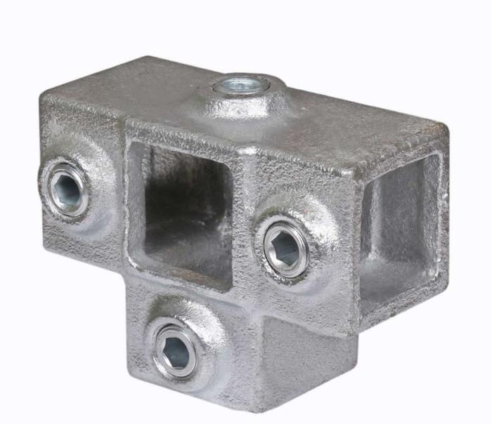 Tube Clamps - SQUARE Clamp 176 40mm 3 WAY OUTLET TEE