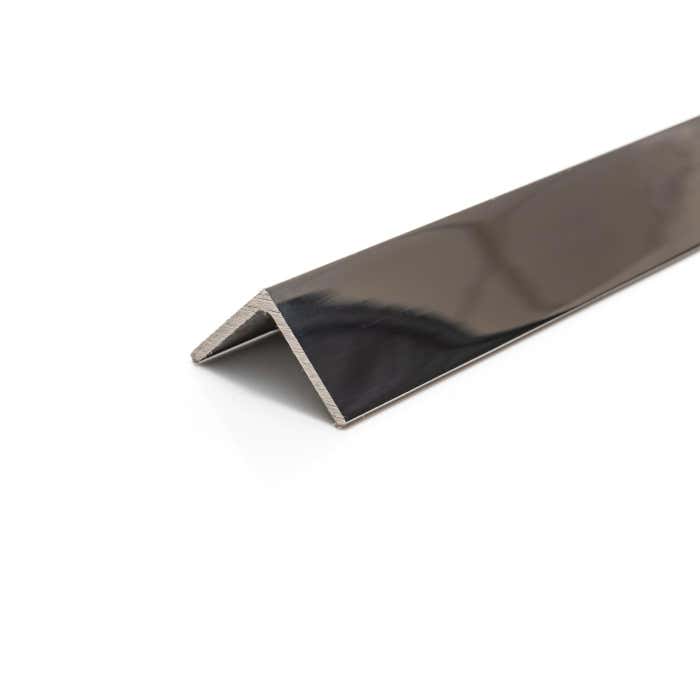 20mm x 20mm x 3mm Stainless Steel Bright Polished Angle