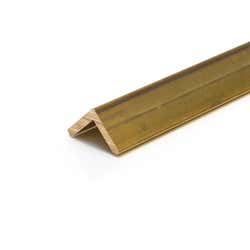  19mm x 19mm x 1.6mm (3/4" x 3/4" x 1/16") Brass Angle