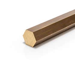  11.3mm (0.445") AF Brass Hexagon Bar