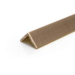  19mm x 19mm x 3.2mm (3/4" x 3/4" x 1/8") Brushed Polished Brass Angle