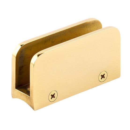 10mm Brass Glass Clamps Mounted 