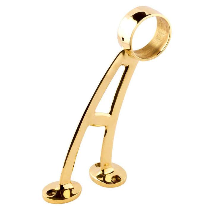 38mm Brass Hand & Foot Rail Brackets Angle Stem 