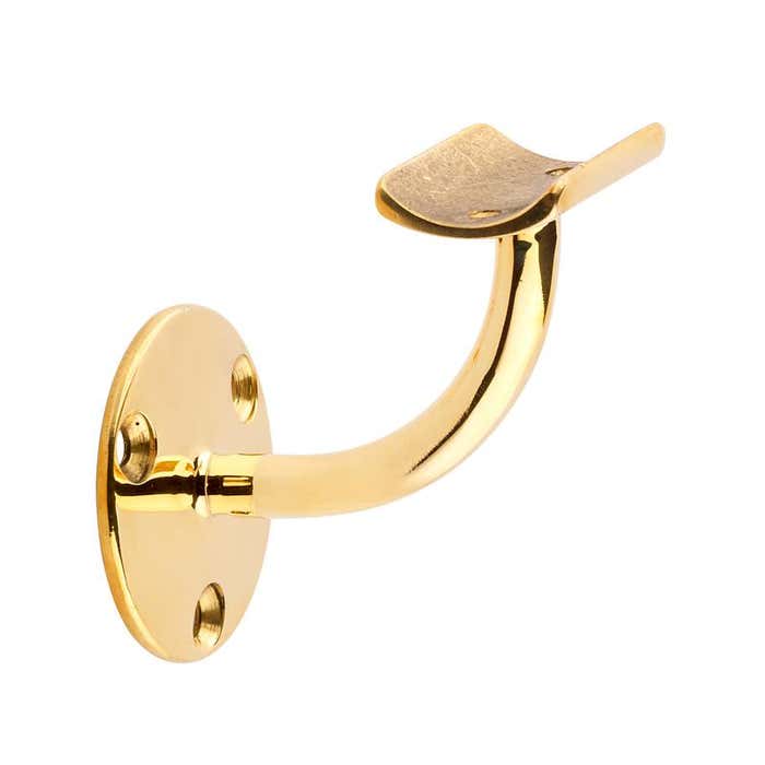 51mm Brass Hand & Foot Rail Brackets Curved Centre Support