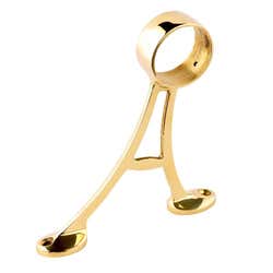 51mm Brass Hand & Foot Rail Brackets Floor Mount 