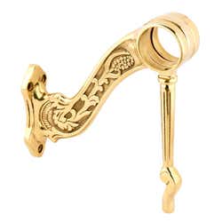 51mm Brass Hand & Foot Rail Brackets Tall Hinged 
