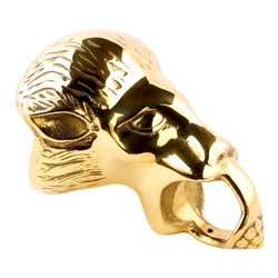 51mm Brass Hand & Foot Rail Brackets Lion Head 