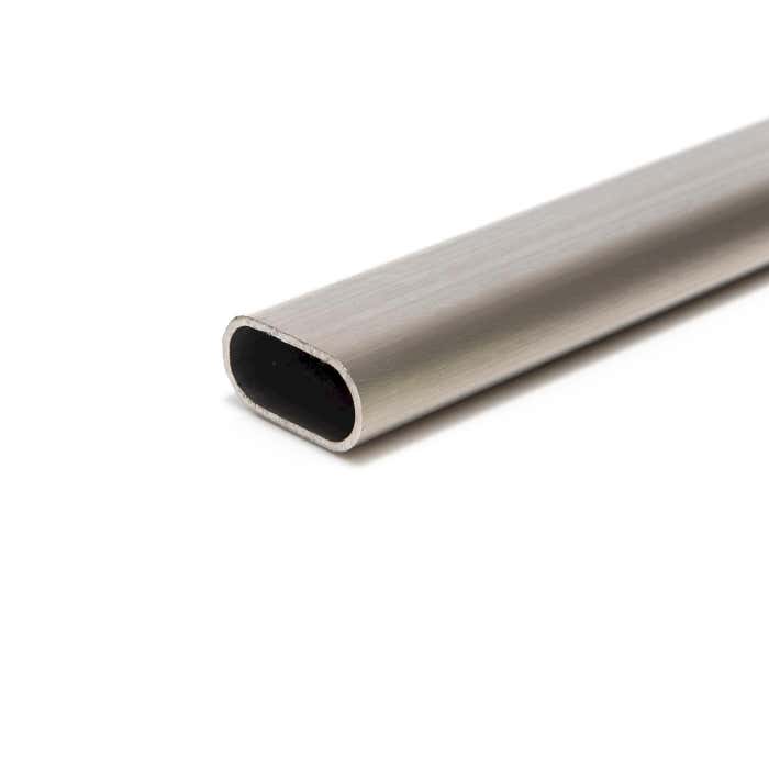 40mm x 20mm Stainless Steel Oval Tube Flat Sided 