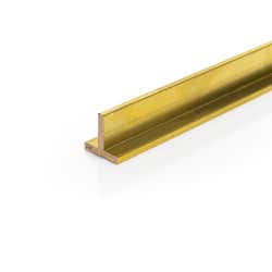  38.1mm x 38.1mm x 3.2mm (1 1/2" x 1 1/2" x 1/8") Brass T-Section