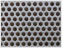 6mm hole 8.5mm pitch 1mm thick Mild Steel Sheet Perforated
