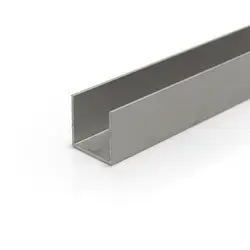 12.7mm x 12.7mm x 1.6mm (1/2" x 1/2" x 1/16") Anodised Aluminium Channel