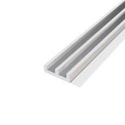 25mm x 9mm x 3mm Aluminium Double Channel 