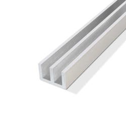 25mm x 16mm x 3mm Aluminium Double Channel 