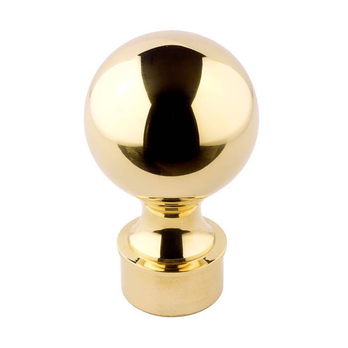 25mm Brass End Caps, Finials & Flanges Brass Ball Finial 25mm 