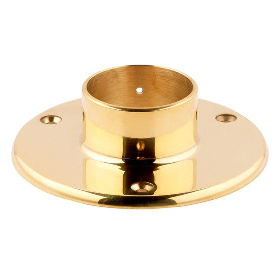 51mm Brass End Caps, Flanges & Finials Floor Flange (Screw In)