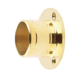 25mm Brass End Caps, Finials & Flanges Brass Wall Flange 25mm 52mm x 22mm
