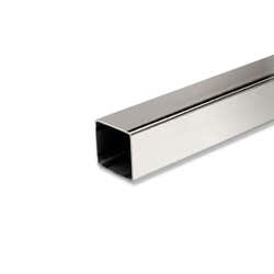 25mm x 25mm x 1.5mm Stainless Steel Box Section 304 Bright Polished 