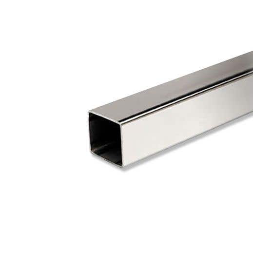 25mm x 25mm x 2mm Stainless Steel Box Section 304 Bright Polished