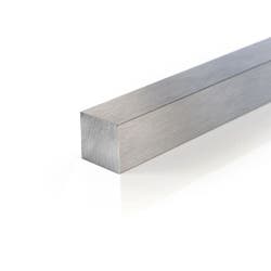 12.7mm (1/2") Brushed Aluminium Square Bar
