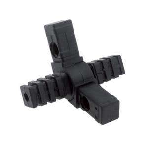 Square Tube Connectors 30mm 4 Way Hinged 0-190°
