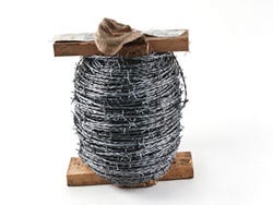 Barbed Wire Wood Reel Galvanised