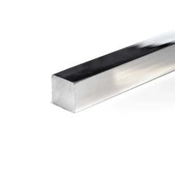 38.1mm (1 1/2") Bright Aluminium Square Bar 