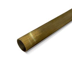 50mm x 1.2mm Reeded Brass Tube