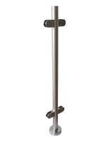 Welded Base Mid Post 42.4mm x 2.5mm 316S 980mm 680mm