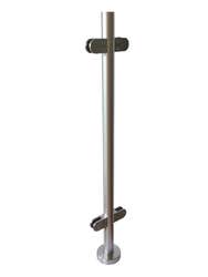 Welded Base Mid Post 42.4mm x 2.5mm 316S 980mm 680mm