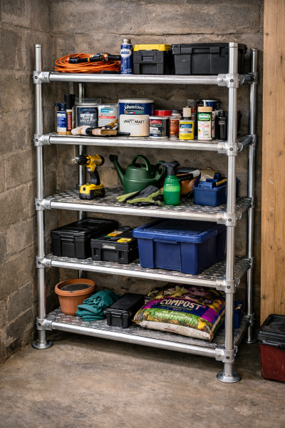 build your own metal shelving